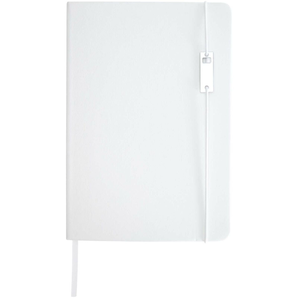 Legato Elegance A5 hard cover notebook and rollerball pen set – White front view