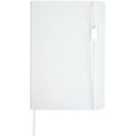 Legato Elegance A5 hard cover notebook and rollerball pen set – White front view