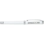 Legato Elegance A5 hard cover notebook and rollerball pen set – White with logo