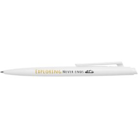 Ipe RCS recycled ballpoint pen (black ink) – White with logo
