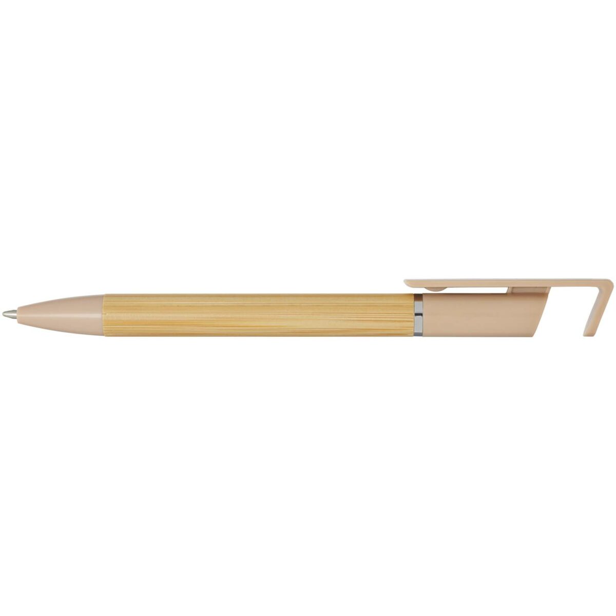 Delfina phone holder pen (black ink) – Oatmeal front view