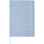 Ramona A5 cotton notebook – Light blue front view