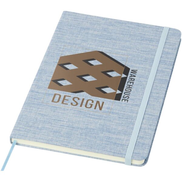 Ramona A5 cotton notebook – Light blue with logo