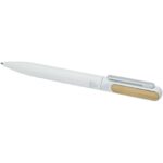 Blanca recycled aluminium ballpoint pen (black ink) – White extra view