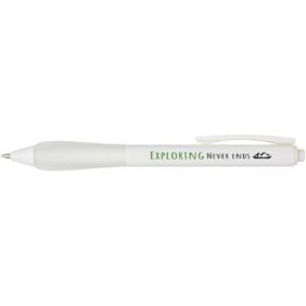 Lorena RABS ballpoint pen (blue ink) – Transparent white with logo