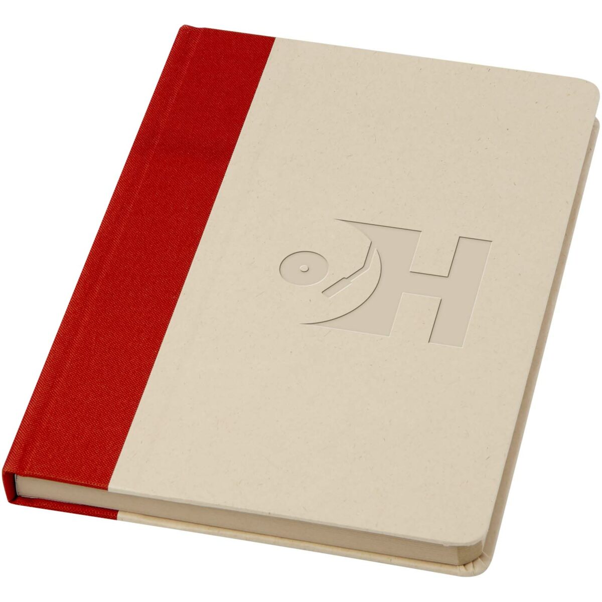Liliana A5 sugar cane paper hard cover notebook – Brick with logo