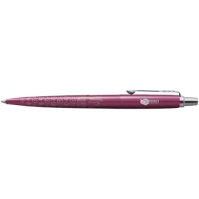 Parker Jotter SE Global Icons colour trim ballpoint pen (blue ink) – Pink with logo