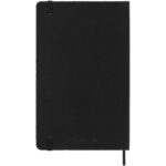 Moleskine hard cover 12 month L weekly planner vertical – Solid black back view