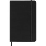 Moleskine hard cover 12 month PK daily planner – Solid black front view