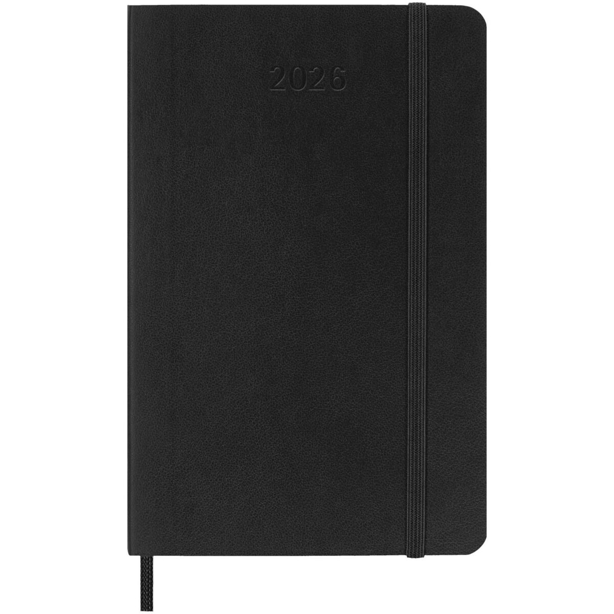 Moleskine soft cover 12 month weekly PK planner – Solid black front view