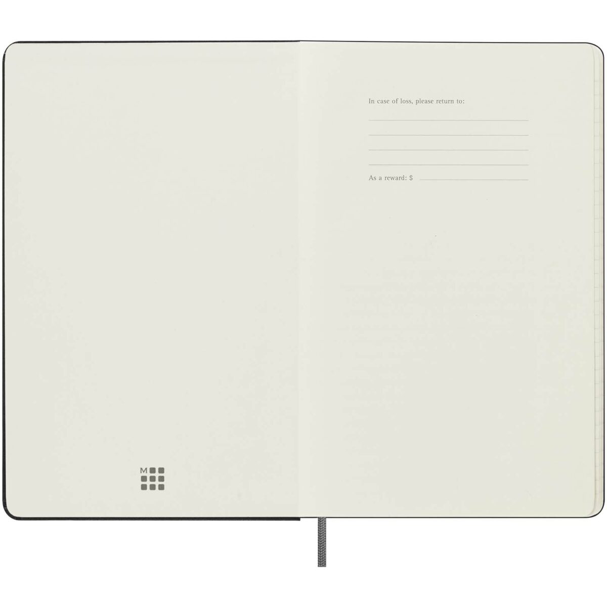 Moleskine hard cover undated L weekly planner – Solid black extra view