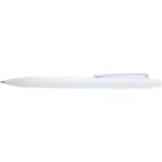 Unica recycled plastic ballpoint pen (black ink) – White front view