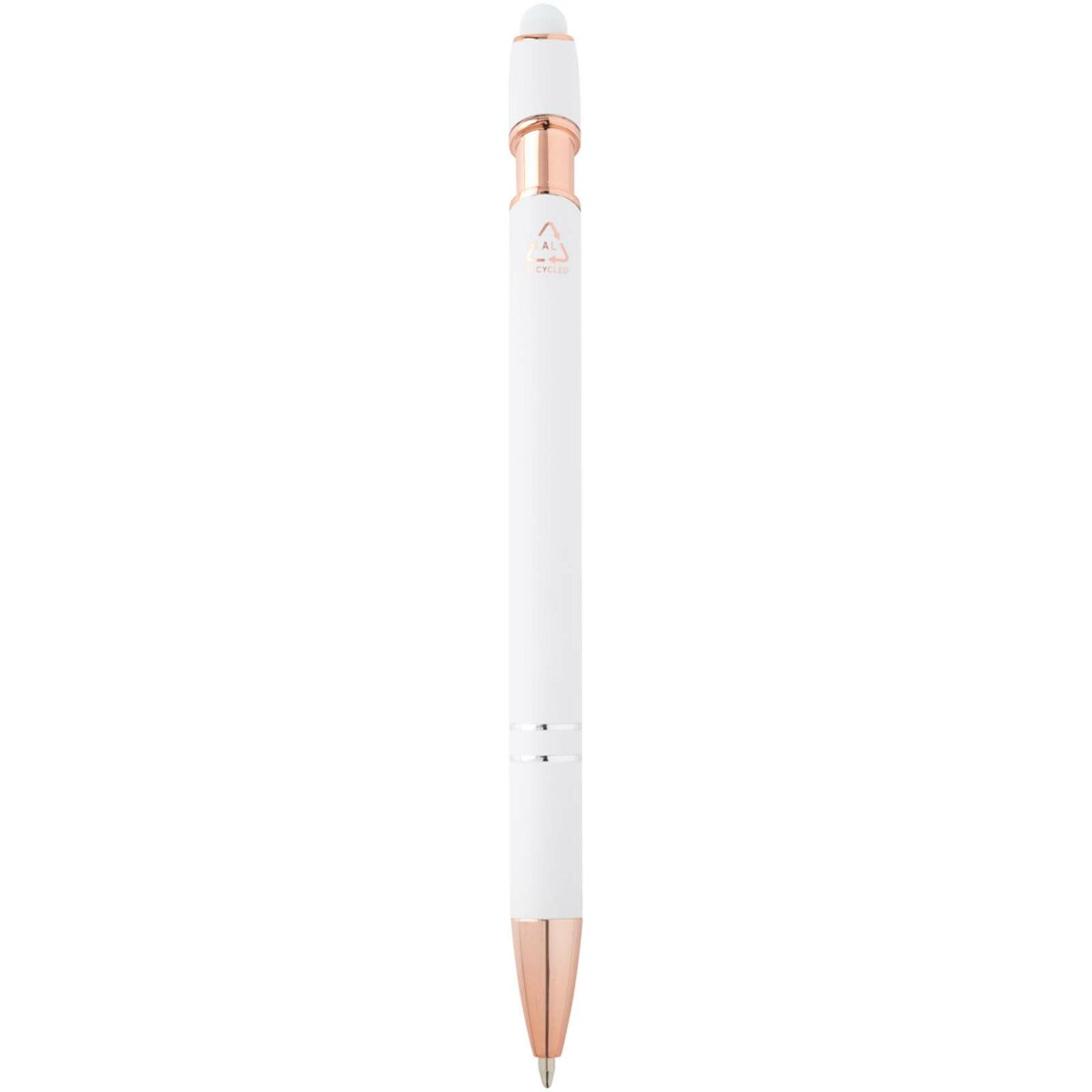 Nanna ballpoint pen with rose gold finish (blue ink) – White back view