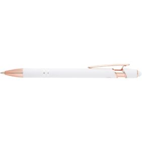 Nanna ballpoint pen with rose gold finish (blue ink) – White front view