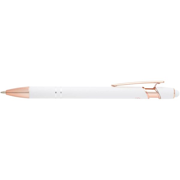 Nanna ballpoint pen with rose gold finish (blue ink) – White front view
