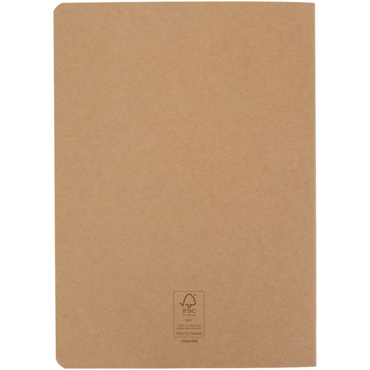 Slyk A5 kraft cahier notebook with ruled pages – Natural back view