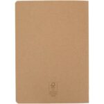 Slyk A5 kraft cahier notebook with ruled pages – Natural back view