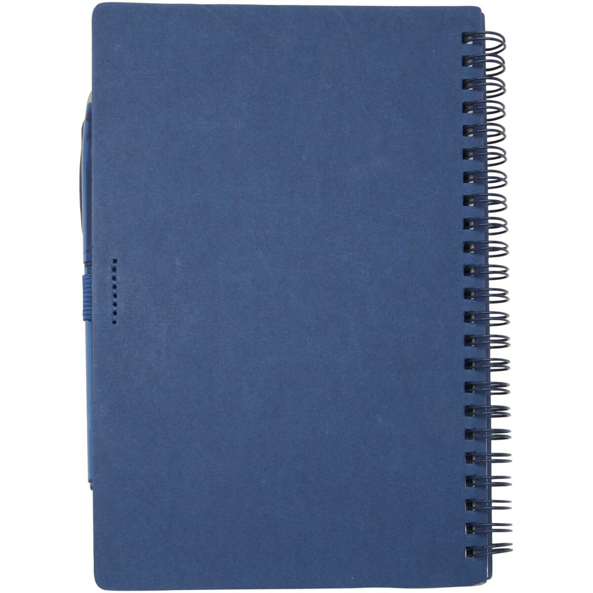 Slate A5 reusable hard cover notebook and pen set (black ink) – Navy back view