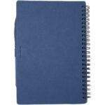 Slate A5 reusable hard cover notebook and pen set (black ink) – Navy back view