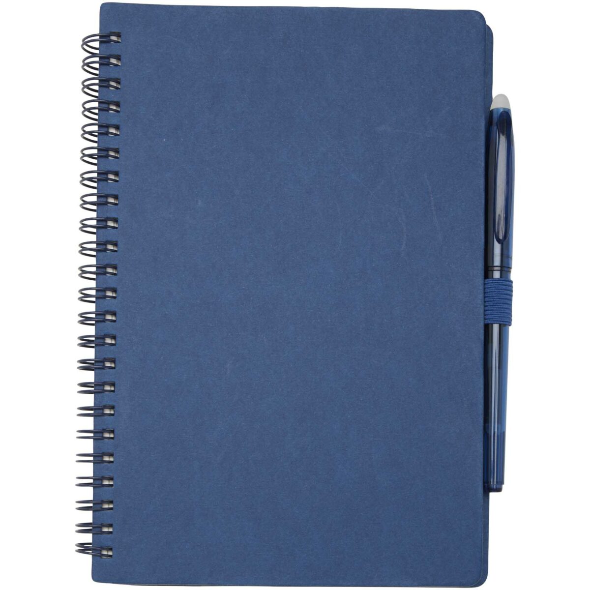Slate A5 reusable hard cover notebook and pen set (black ink) – Navy front view