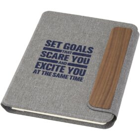 Andean A5 RCS recycled portfolio – Grey with logo