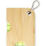 Levo bamboo bottle opener with level – Natural front view