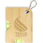 Levo bamboo bottle opener with level – Natural with logo