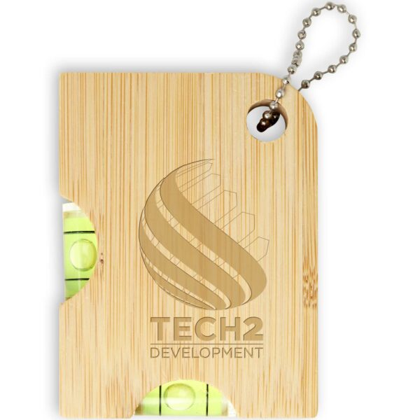 Levo bamboo bottle opener with level – Natural with logo