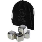 Froz stainless steel ice cubes set – Solid black with logo