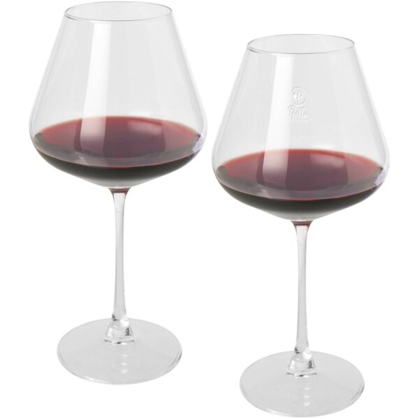 Rosso 2-piece wine glass set – Transparent with logo