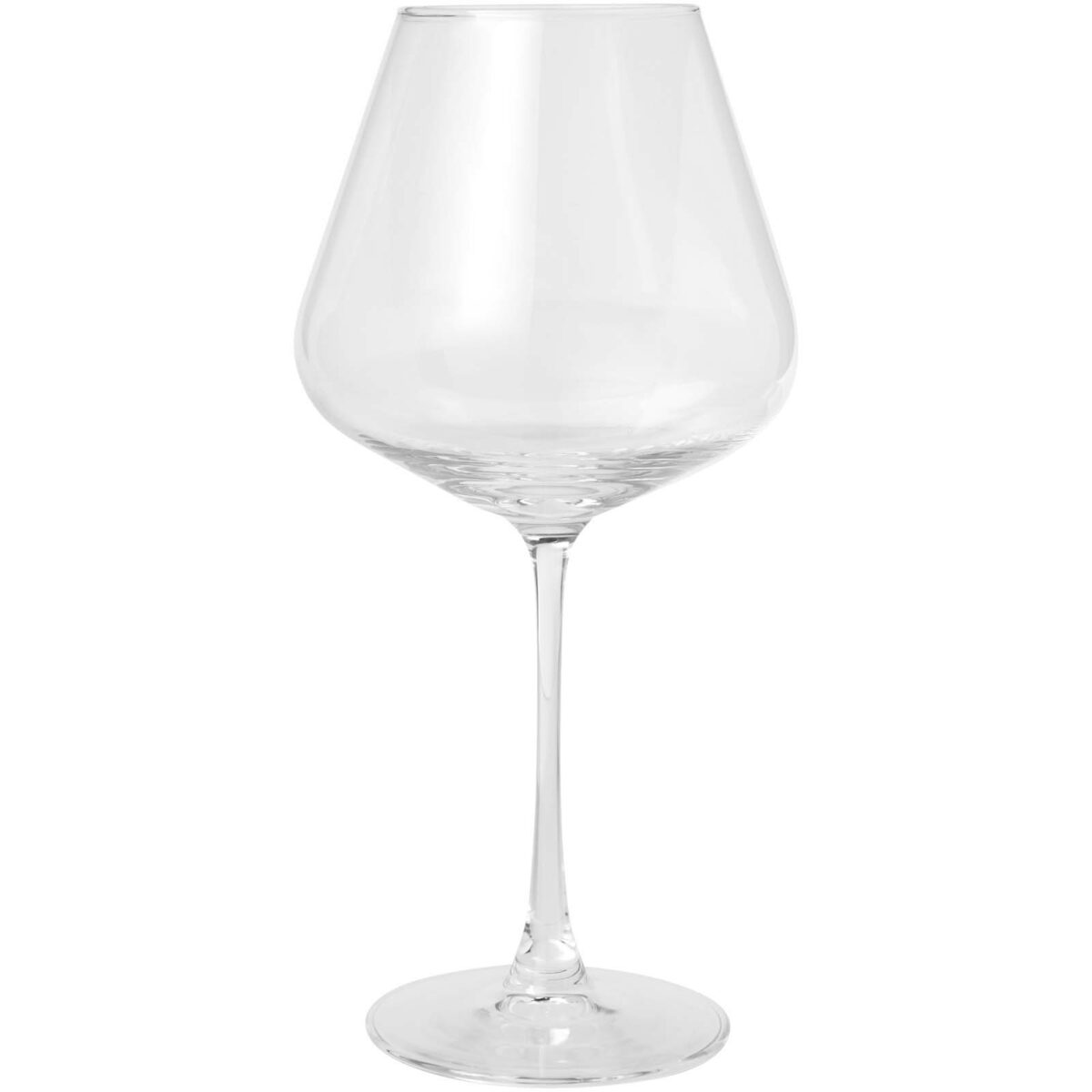 Rosso 2-piece wine glass set – Transparent front view