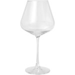 Rosso 2-piece wine glass set – Transparent front view