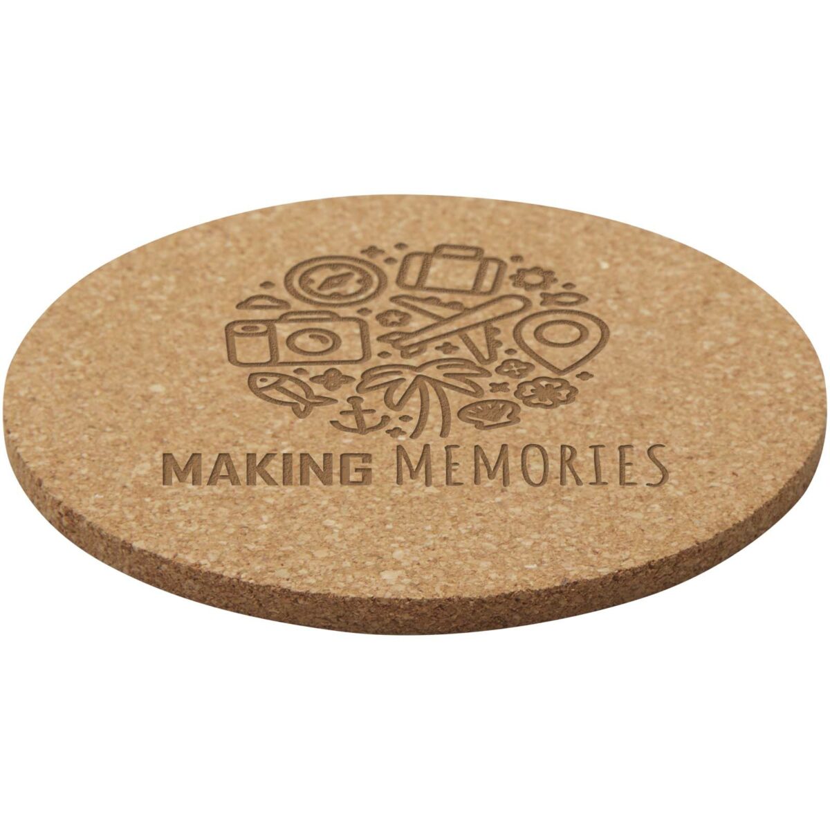 Sencha cork coaster – Natural with logo