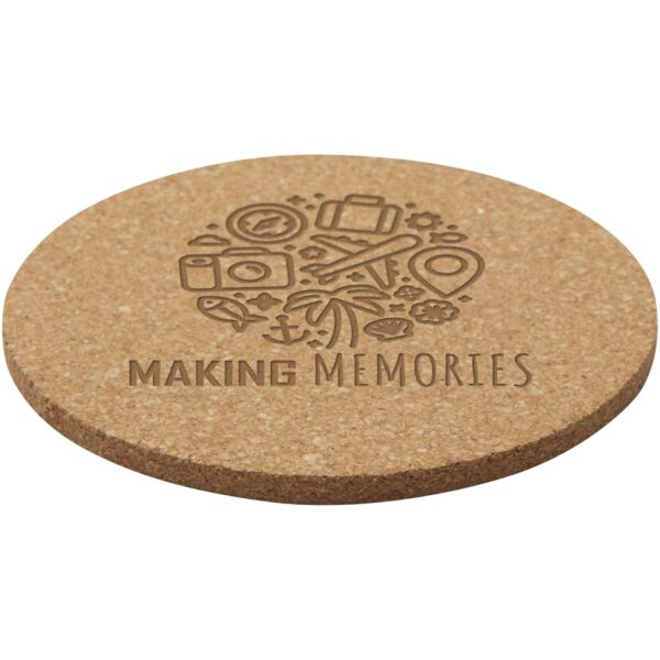 Sencha cork coaster – Natural with logo