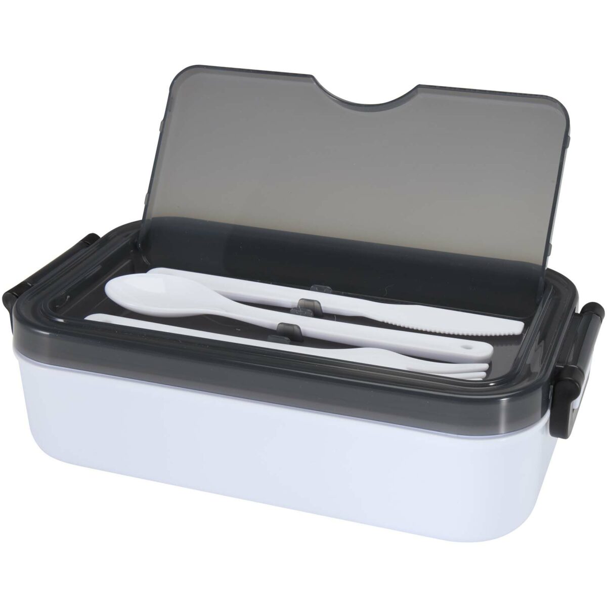 Snappy lunch box and cutlery set – White extra view