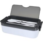Snappy lunch box and cutlery set – White extra view