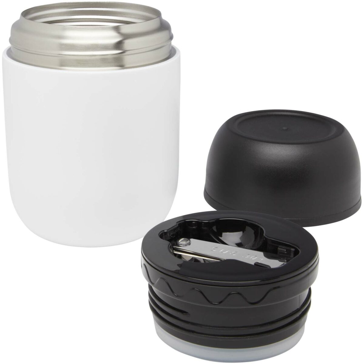 Supo 480 ml double-walled recycled stainless steel lunch pot – White extra view