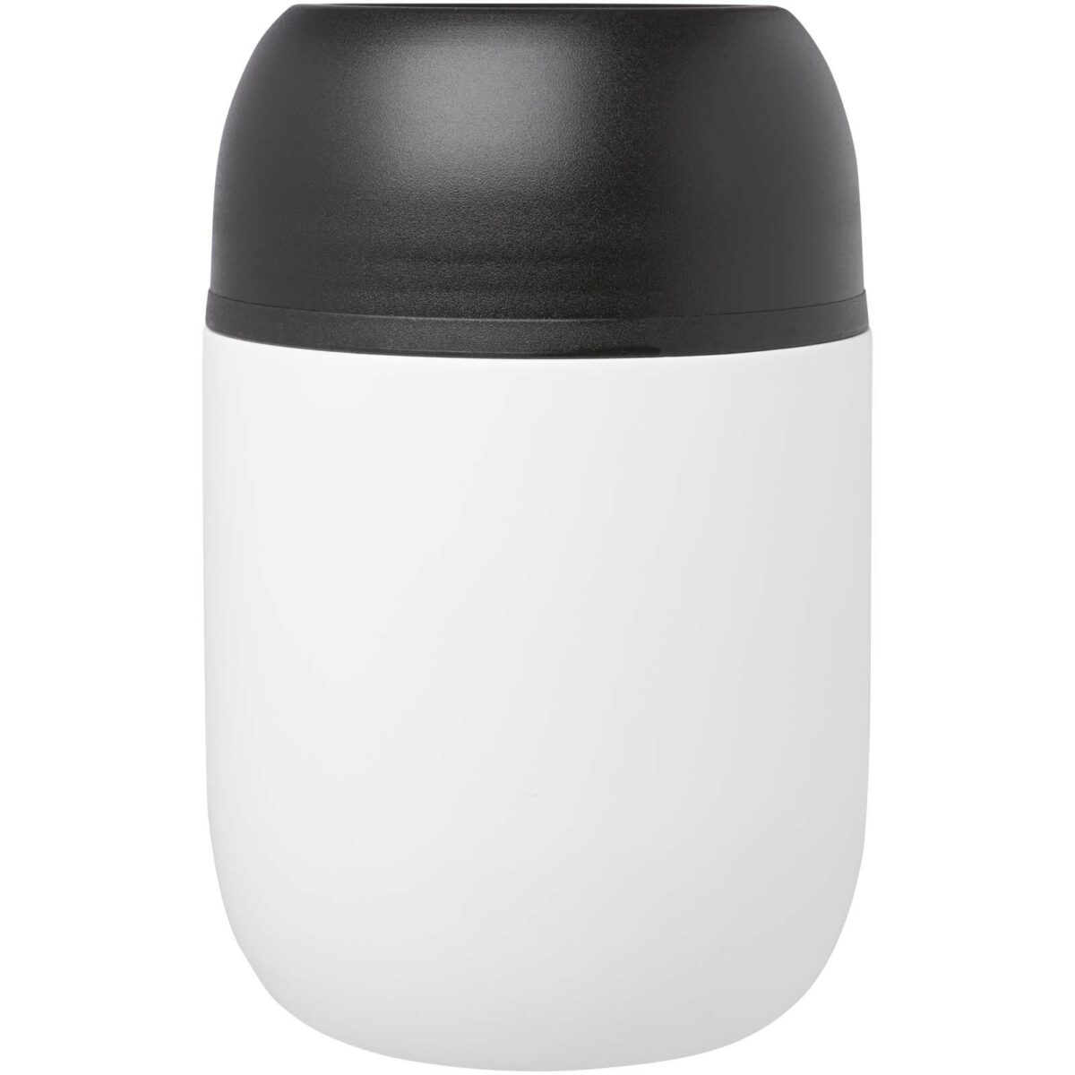 Supo 480 ml double-walled recycled stainless steel lunch pot – White front view