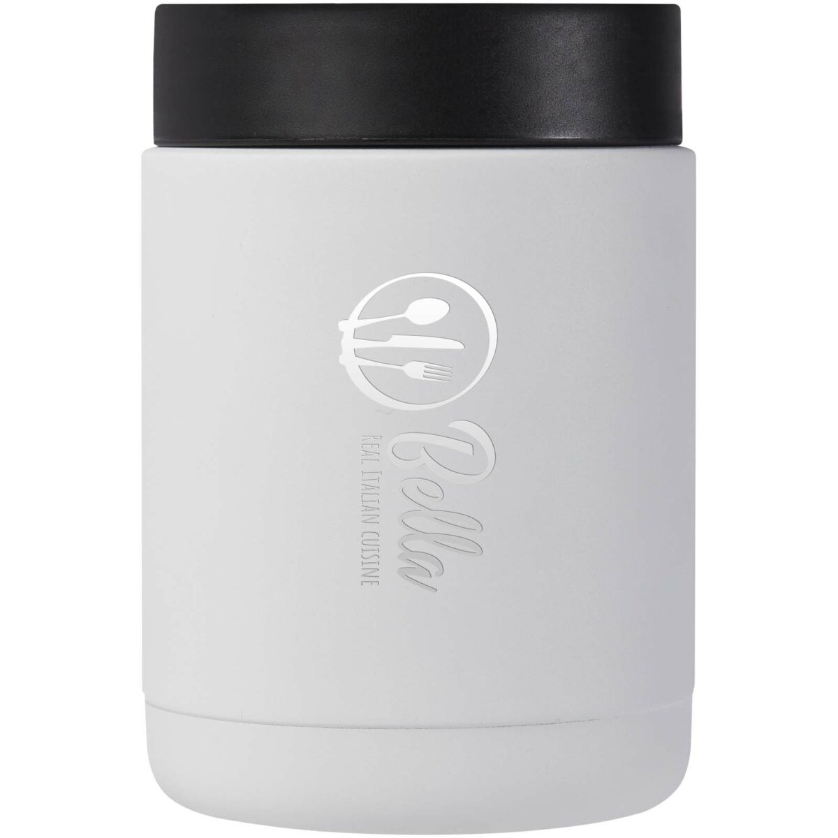 Doveron 500 ml recycled stainless steel insulated lunch pot – White with logo