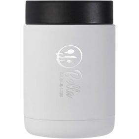 Doveron 500 ml recycled stainless steel insulated lunch pot – White with logo