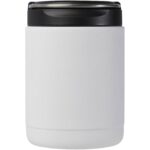 Doveron 500 ml recycled stainless steel insulated lunch pot – White front view