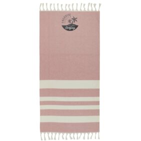Anders hammam towel 147 x 75.5 cm – Red with logo