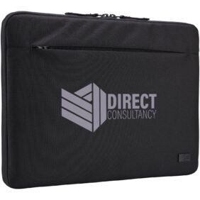 Case Logic Invigo 14" recycled laptop sleeve – Solid black with logo