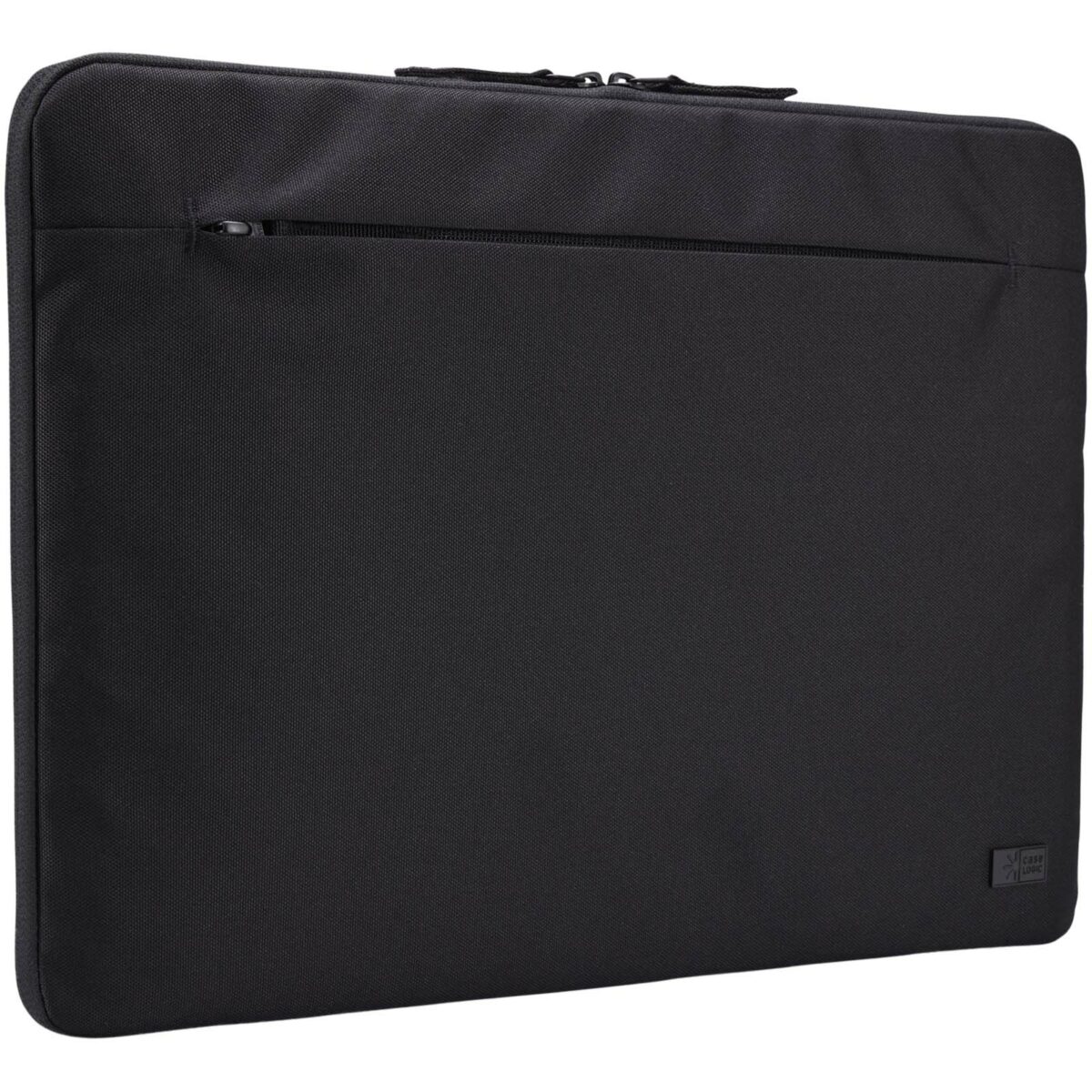 Case Logic Invigo 15.6" recycled laptop sleeve – Solid black back view