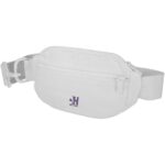 Crescent 500 g/m² Aware™ recycled crossbody bag – White with logo