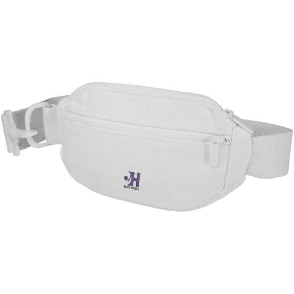 Crescent 500 g/m² Aware™ recycled crossbody bag – White with logo
