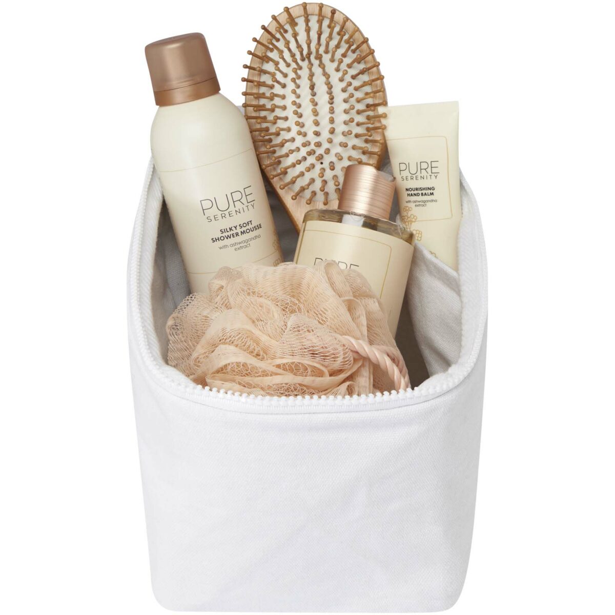 Pack 500 g/m² Aware™ recycled toiletry organiser – White extra view