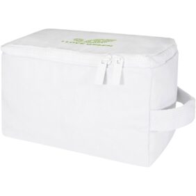 Pack 500 g/m² Aware™ recycled toiletry organiser – White with logo