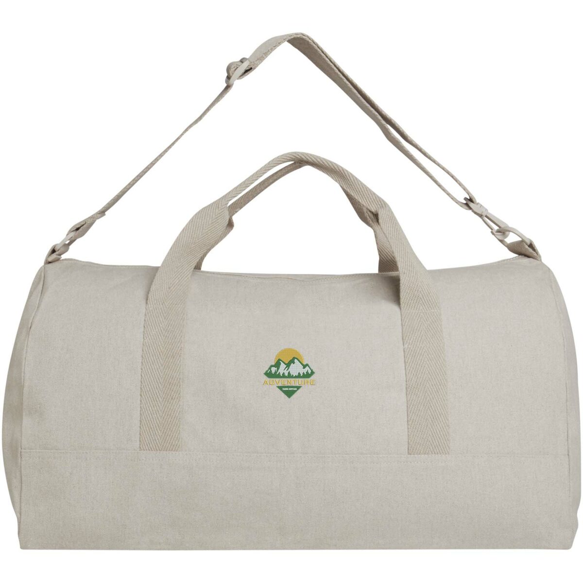 Porter 500 g/m² Aware™ recycled duffel bag 50L – Oatmeal with logo