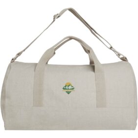 Porter 500 g/m² Aware™ recycled duffel bag 50L – Oatmeal with logo
